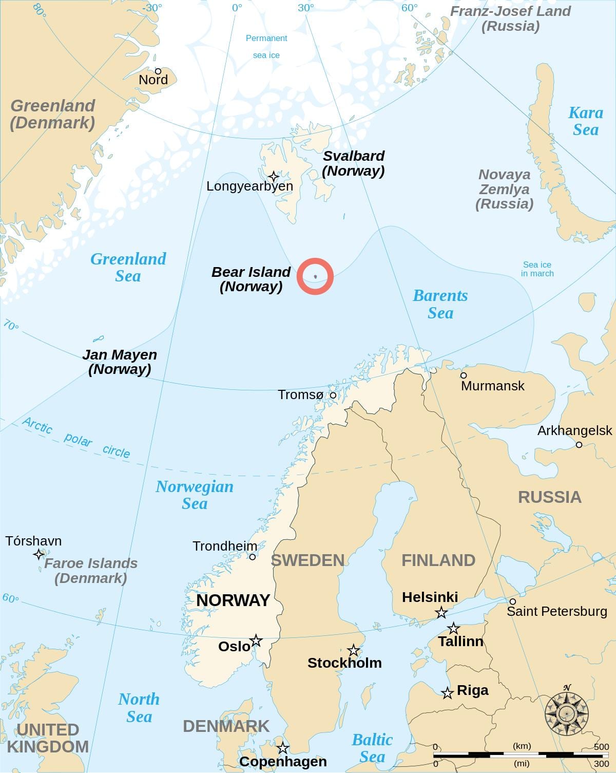 Mapa da Noruega ilhas 