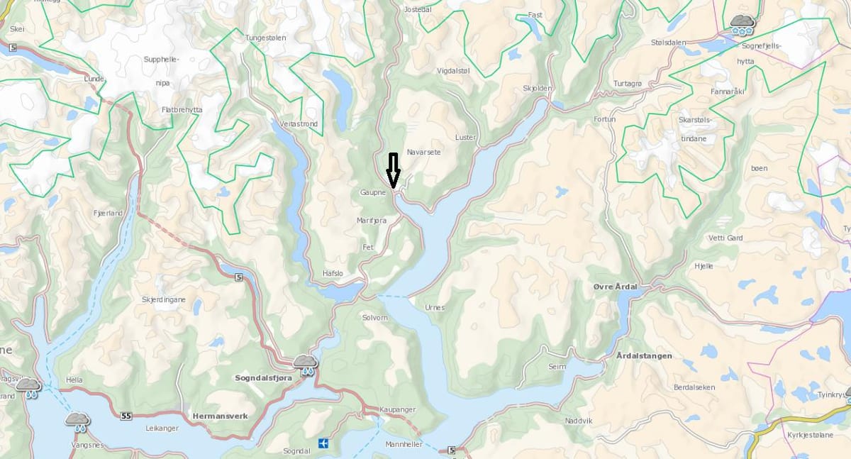 Mapa da Noruega kommune