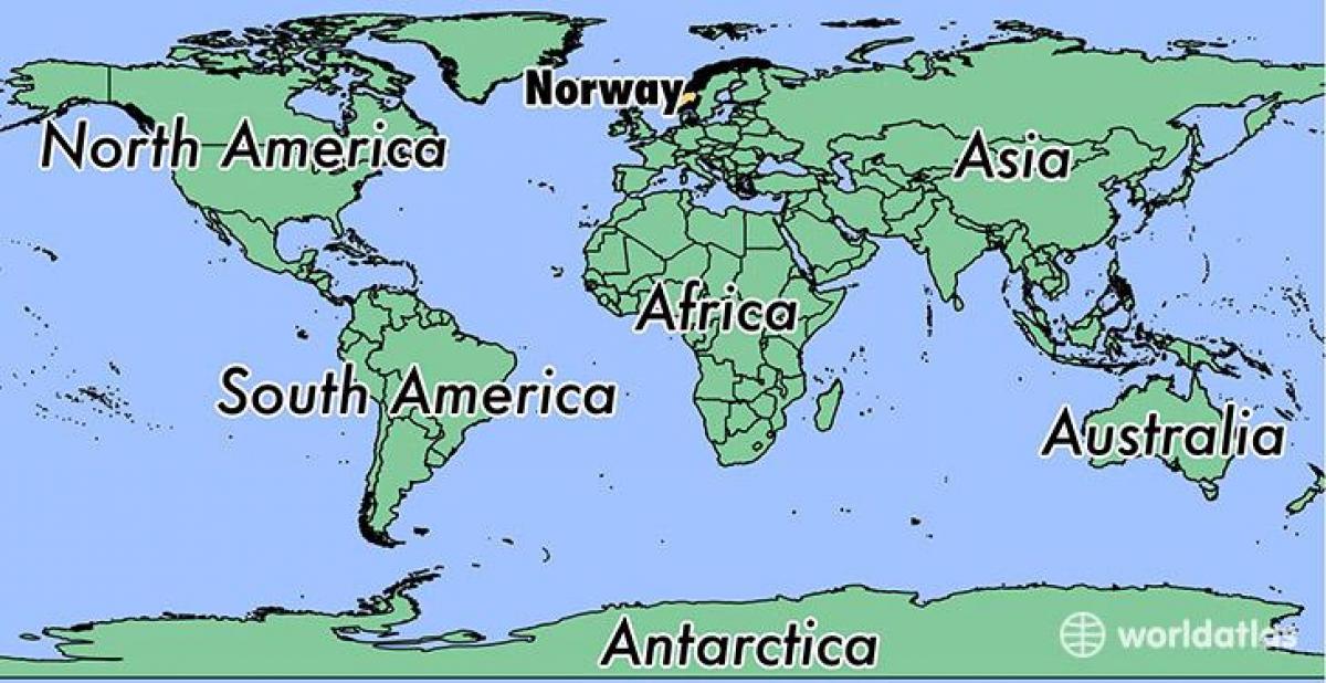 Mapa da Noruega localização no mundo 