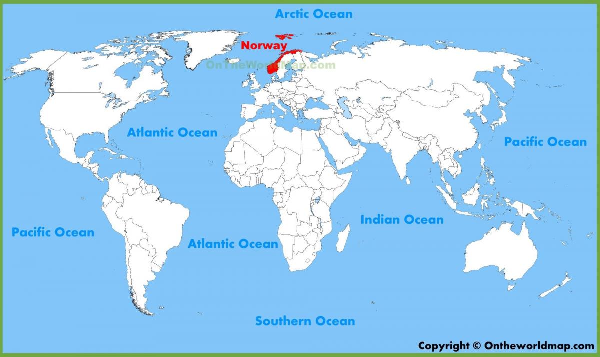 mapa mostrando a Noruega