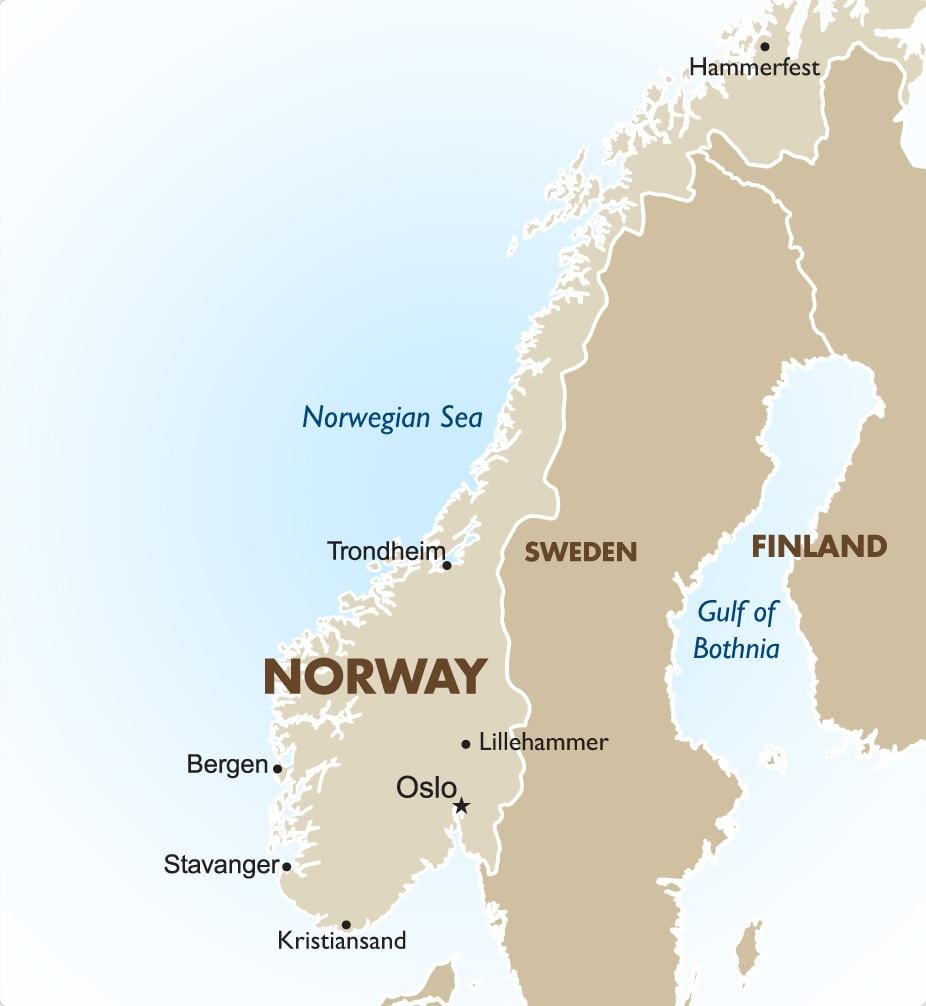 Mapa de lillehammer Noruega