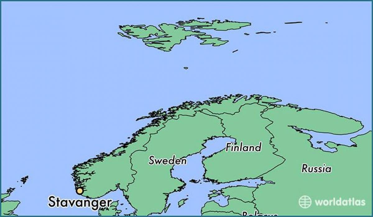 mapa de stavanger, Noruega