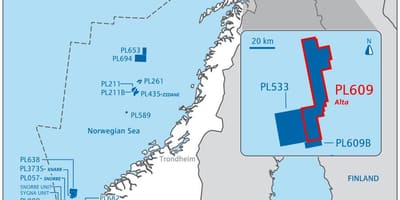 Mapa da Noruega óleo