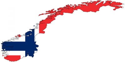 A noruega mapa bandeira