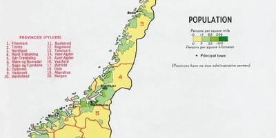 A noruega população mapa