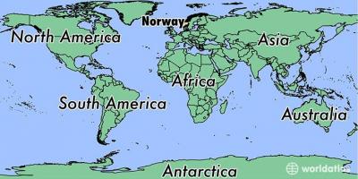 Mapa da Noruega localização no mundo 