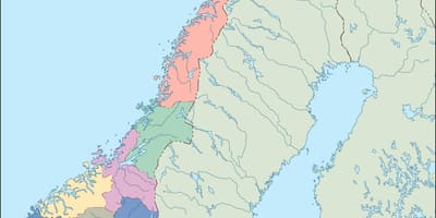 Mapa da Noruega vetor