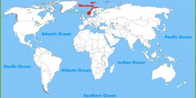 Mapa mostrando a Noruega