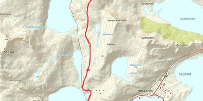 Mapa da Noruega, trilhas para caminhadas