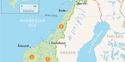 Mapa de alta Noruega