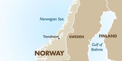 A noruega, capital do mapa