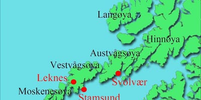 Ilhas Lofoten Noruega mapa