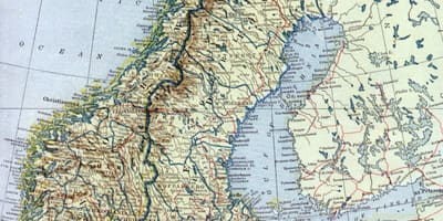 Mapa da antiga Noruega