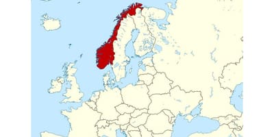 A noruega localização no mapa