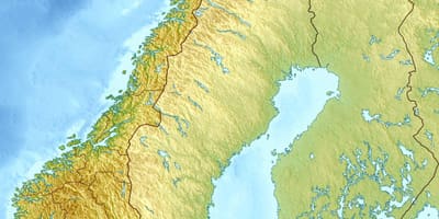 Mapa de física Noruega