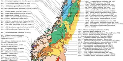 Mapa geológico da Noruega