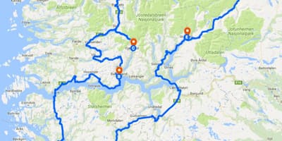 A noruega geleira mapa