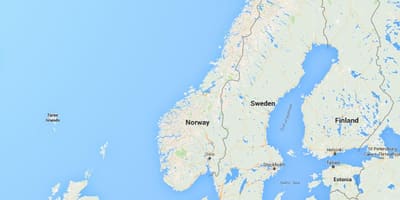 Mapa da Noruega rafnes