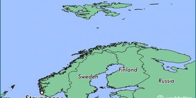 Mapa de stavanger, Noruega